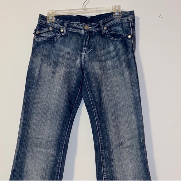Size 8 Victoria Beckham for Rock & Republic Y2K Vintage Flare Denim Jeans - Picture 2 of 10